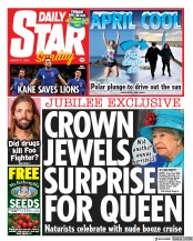 Daily Star Sunday () Newspaper Front Page for 27 March 2022