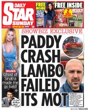 Daily Star Sunday () Newspaper Front Page for 28 June 2020