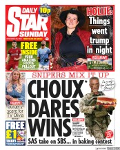 Daily Star Sunday () Newspaper Front Page for 29 November 2020