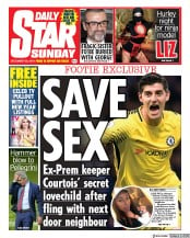 Daily Star Sunday () Newspaper Front Page for 29 December 2019