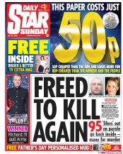 Daily Star Sunday () Newspaper Front Page for 29 May 2016