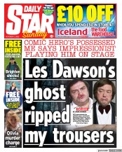 Daily Star Sunday () Newspaper Front Page for 2 October 2022