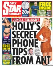 Daily Star Sunday () Newspaper Front Page for 2 December 2018