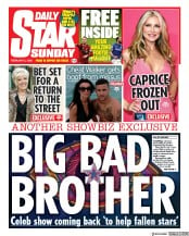 Daily Star Sunday () Newspaper Front Page for 2 February 2020