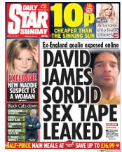 Daily Star Sunday () Newspaper Front Page for 30 April 2017