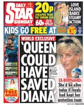 Daily Star Sunday () Newspaper Front Page for 30 July 2017
