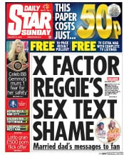Daily Star Sunday () Newspaper Front Page for 31 January 2016