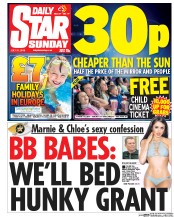 Daily Star Sunday () Newspaper Front Page for 31 July 2016