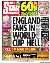 Daily Star Sunday () Newspaper Front Page for 3 December 2017