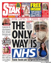 Daily Star Sunday () Newspaper Front Page for 3 May 2020
