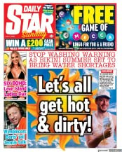 Daily Star Sunday () Newspaper Front Page for 3 July 2022