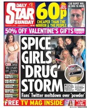 Daily Star Sunday () Newspaper Front Page for 4 February 2018