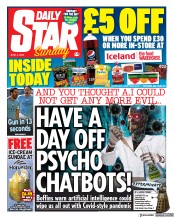 Daily Star Sunday () Newspaper Front Page for 4 June 2023