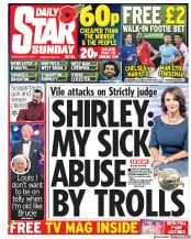 Daily Star Sunday () Newspaper Front Page for 5 November 2017