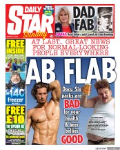 Daily Star Sunday () Newspaper Front Page for 5 March 2023