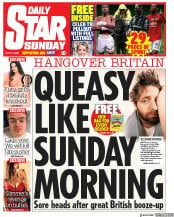 Daily Star Sunday () Newspaper Front Page for 5 July 2020