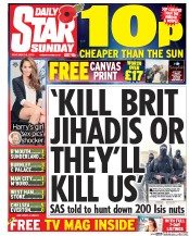 Daily Star Sunday () Newspaper Front Page for 6 November 2016