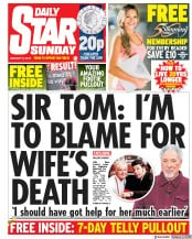 Daily Star Sunday () Newspaper Front Page for 6 January 2019