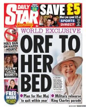 Daily Star Sunday () Newspaper Front Page for 6 February 2022