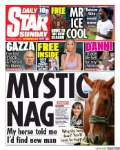 Daily Star Sunday () Newspaper Front Page for 6 September 2020
