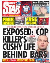 Daily Star Sunday () Newspaper Front Page for 7 October 2018