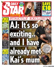 Daily Star Sunday () Newspaper Front Page for 7 November 2021