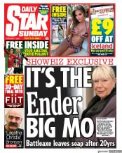 Daily Star Sunday () Newspaper Front Page for 7 February 2021