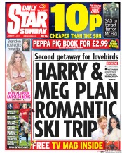 Daily Star Sunday () Newspaper Front Page for 8 January 2017