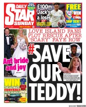 Daily Star Sunday () Newspaper Front Page for 8 August 2021