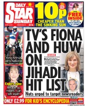 Daily Star Sunday () Newspaper Front Page for 9 April 2017