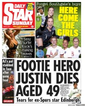 Daily Star Sunday () Newspaper Front Page for 9 June 2019
