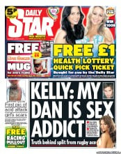 Daily Star Sunday () Newspaper Front Page for 10 August 2013