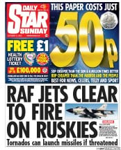 Daily Star Sunday () Newspaper Front Page for 11 October 2015