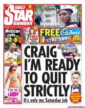 Daily Star Sunday () Newspaper Front Page for 11 November 2012