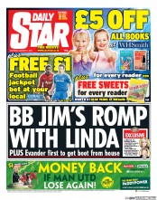 Daily Star Sunday () Newspaper Front Page for 11 January 2014