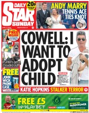 Daily Star Sunday () Newspaper Front Page for 12 April 2015