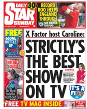 Daily Star Sunday () Newspaper Front Page for 12 September 2015