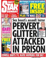 Daily Star Sunday () Newspaper Front Page for 15 February 2015