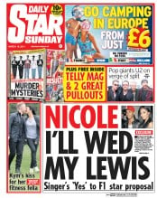 Daily Star Sunday () Newspaper Front Page for 16 March 2014