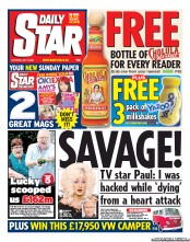 Daily Star Sunday () Newspaper Front Page for 16 July 2011