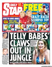 Daily Star Sunday () Newspaper Front Page for 17 November 2012