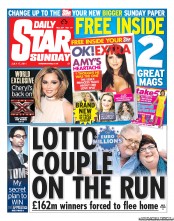 Daily Star Sunday () Newspaper Front Page for 17 July 2011
