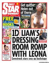 Daily Star Sunday () Newspaper Front Page for 18 November 2012