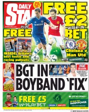 Daily Star Sunday () Newspaper Front Page for 18 April 2015