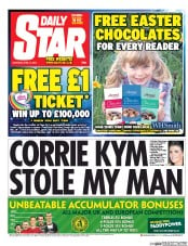 Daily Star Sunday () Newspaper Front Page for 19 April 2014