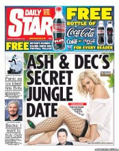 Daily Star Sunday () Newspaper Front Page for 1 December 2012