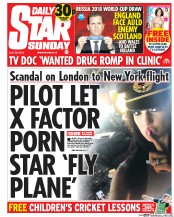 Daily Star Sunday () Newspaper Front Page for 1 August 2015