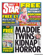 Daily Star Sunday () Newspaper Front Page for 21 September 2013