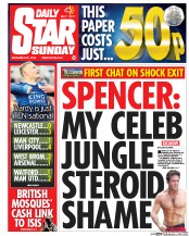 Daily Star Sunday () Newspaper Front Page for 22 November 2015