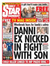 Daily Star Sunday () Newspaper Front Page for 23 November 2014